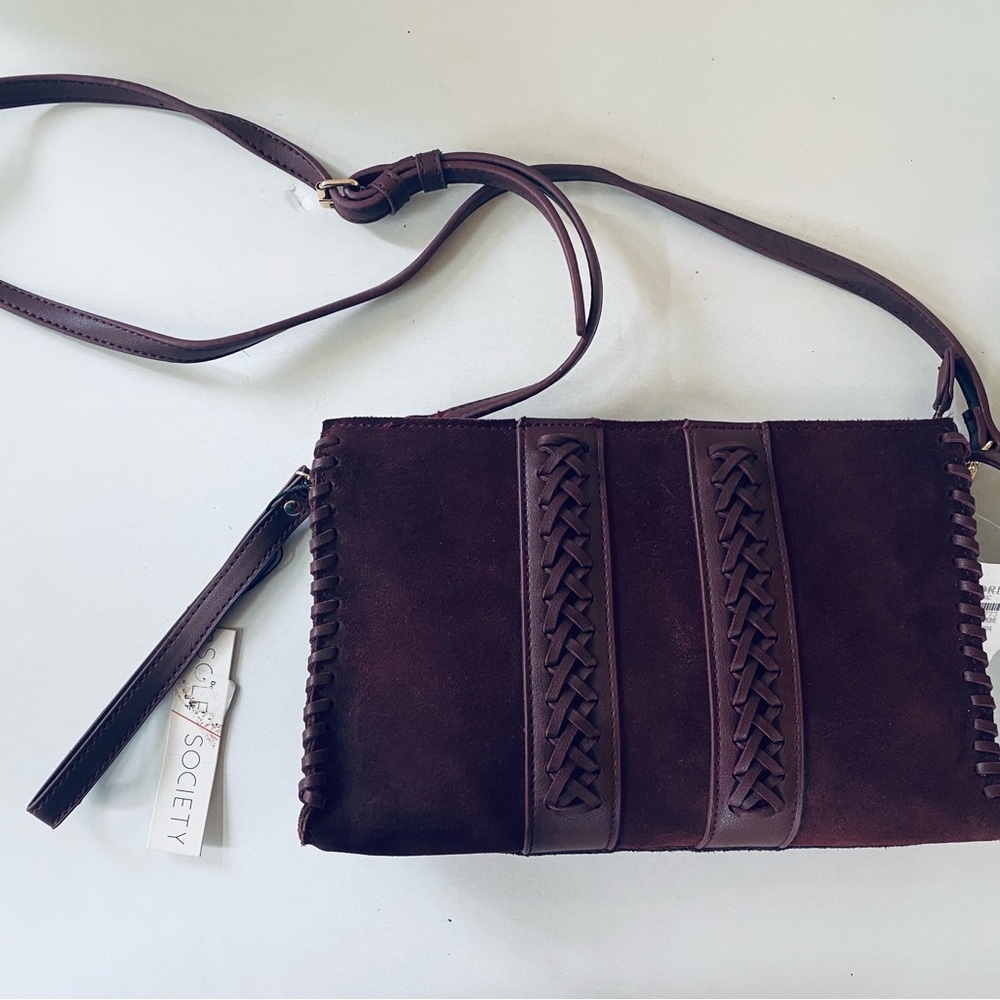 Sole Society Women's Rich Brown Crossbody Bag